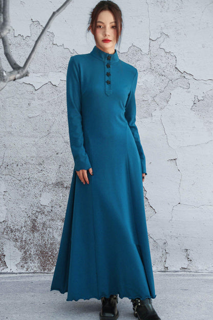 Blue Mode Chinese-style Dress