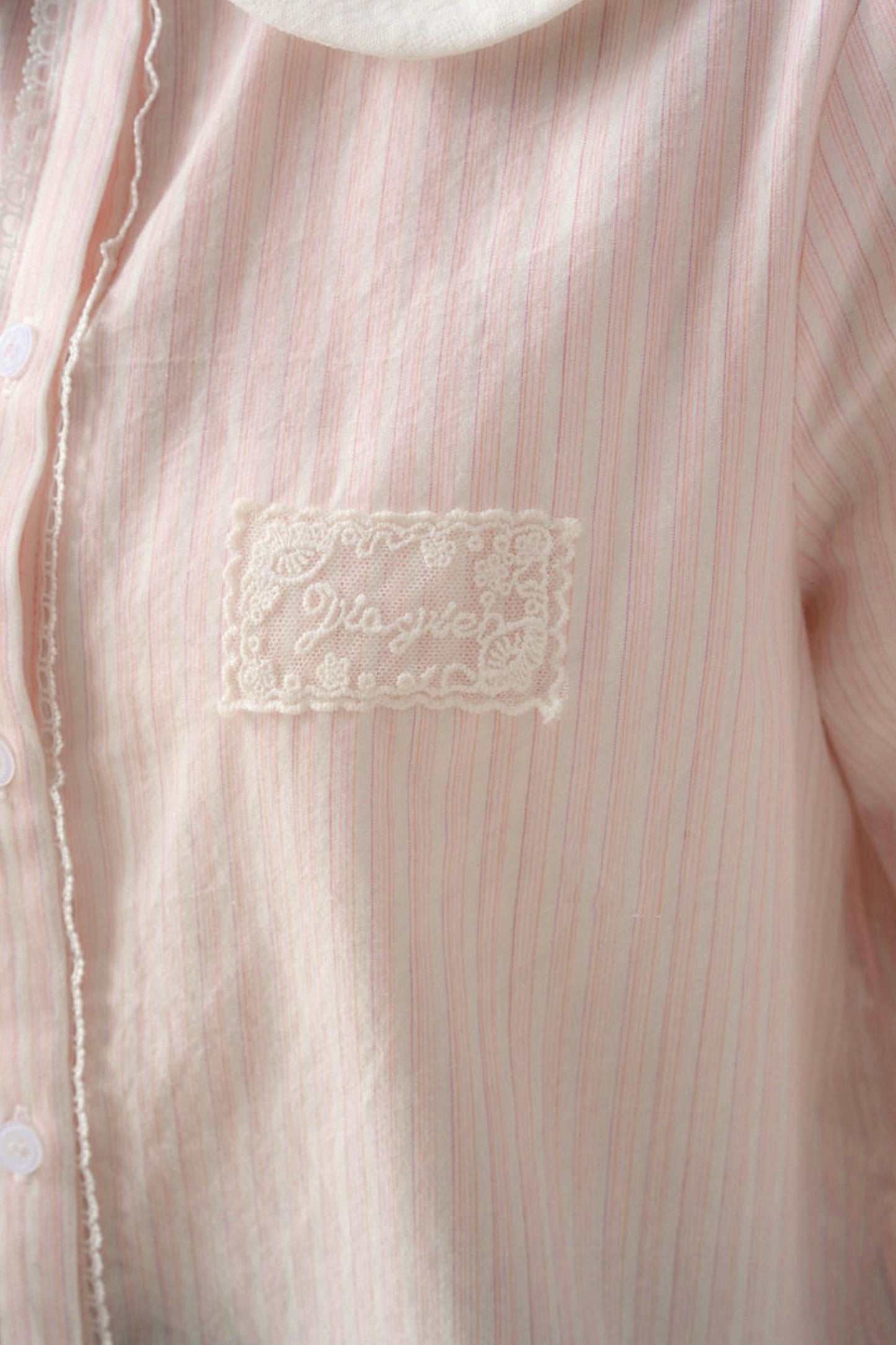 Doll Collar Cotton Blouse