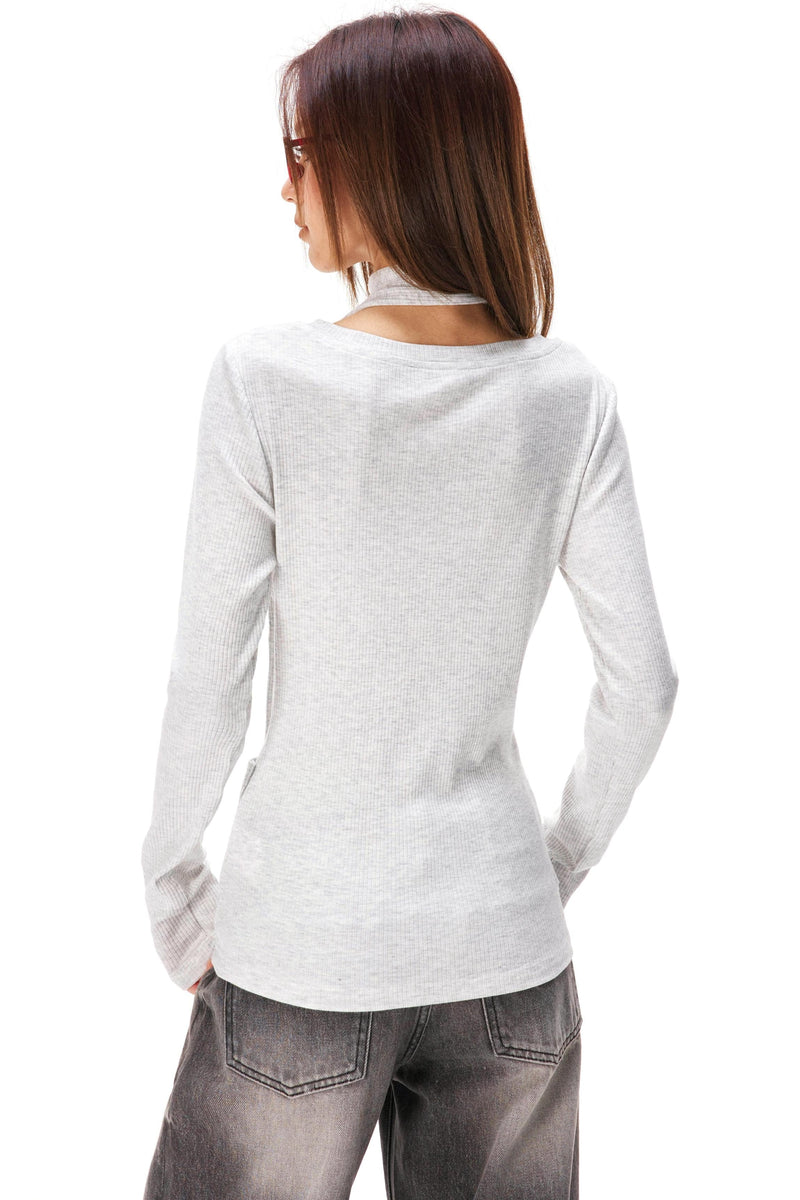 Fine Ribbed Knit Cardigan