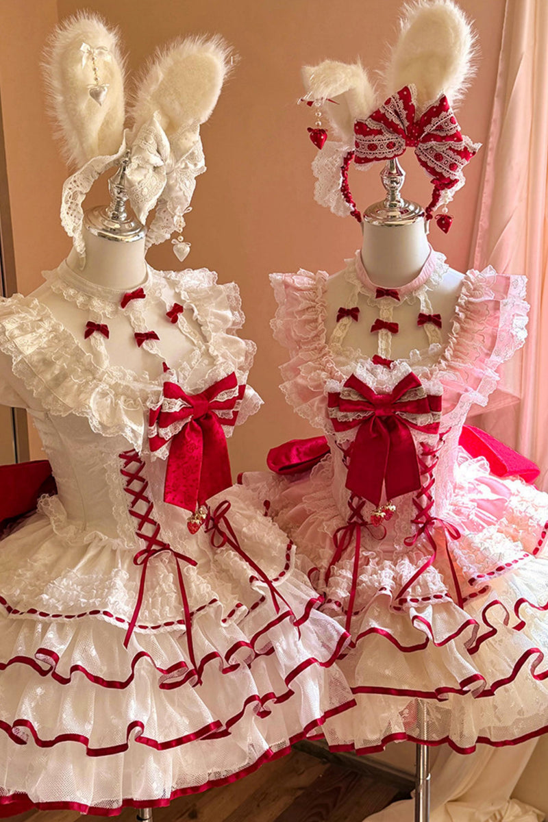 Cupid Strawberry Fairy Dress + Train Ribbon