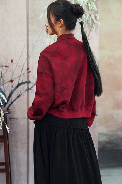 Gradient Stand Collar Shirt