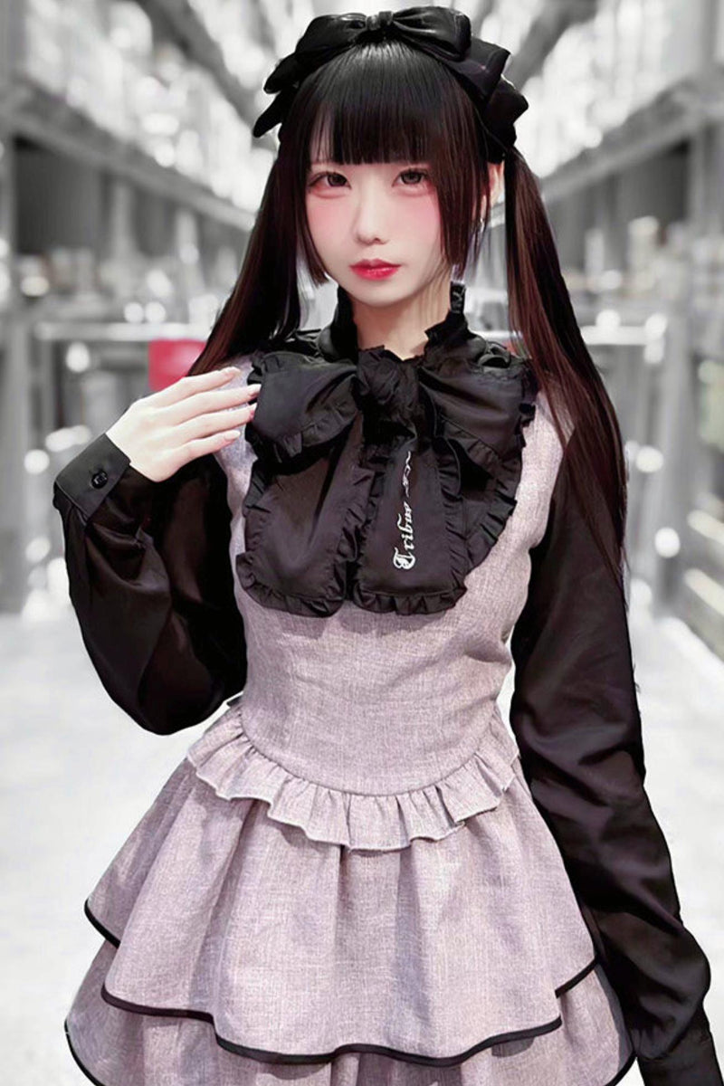 Dark Kawaii Logo Ribbon Dress