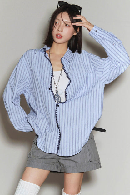 Gravity Lace Stripe Shirt