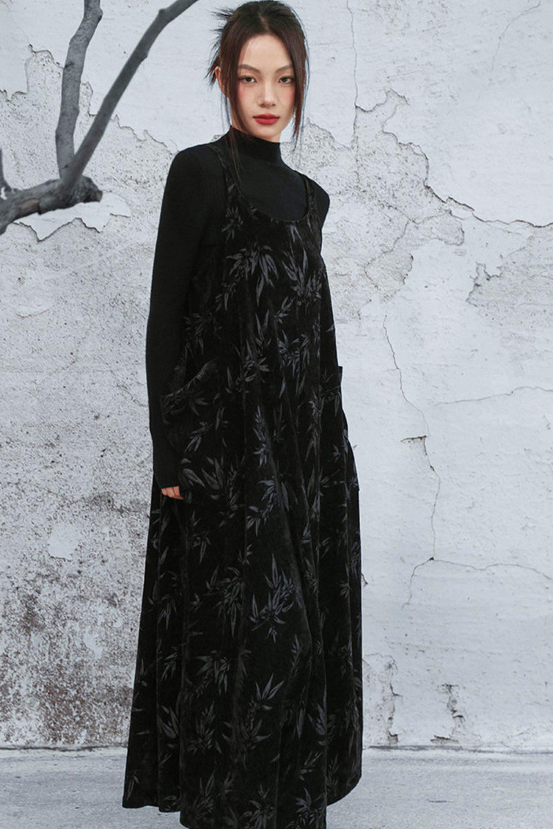 Chenille Dark Pattern Dress