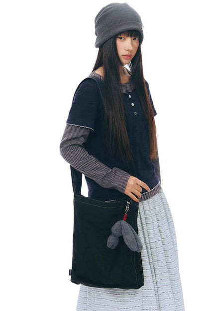 Contrast Color Layered Top
