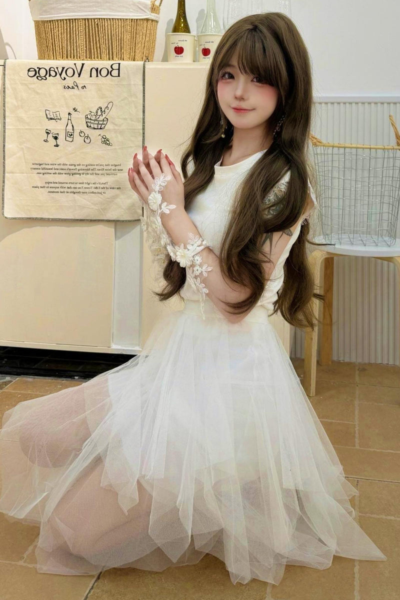 Fairy Lace Feather Top + Skirt