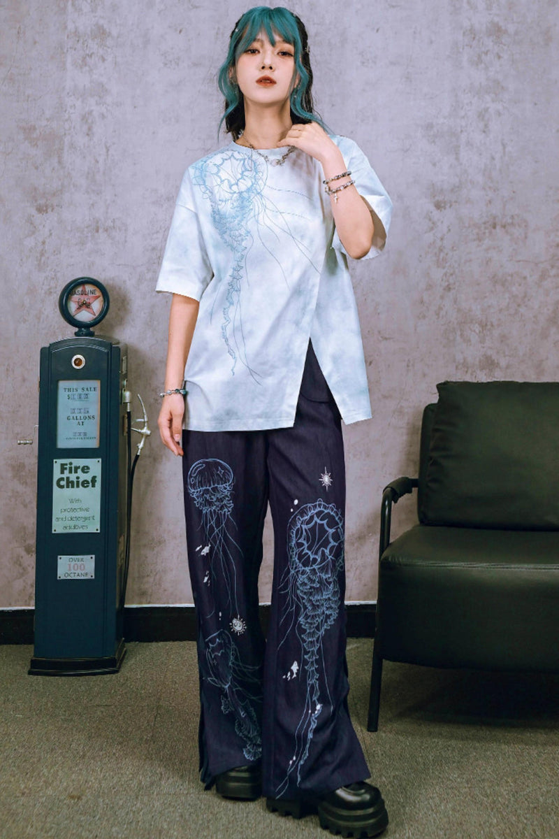 Blue Realm Tie-dye Top