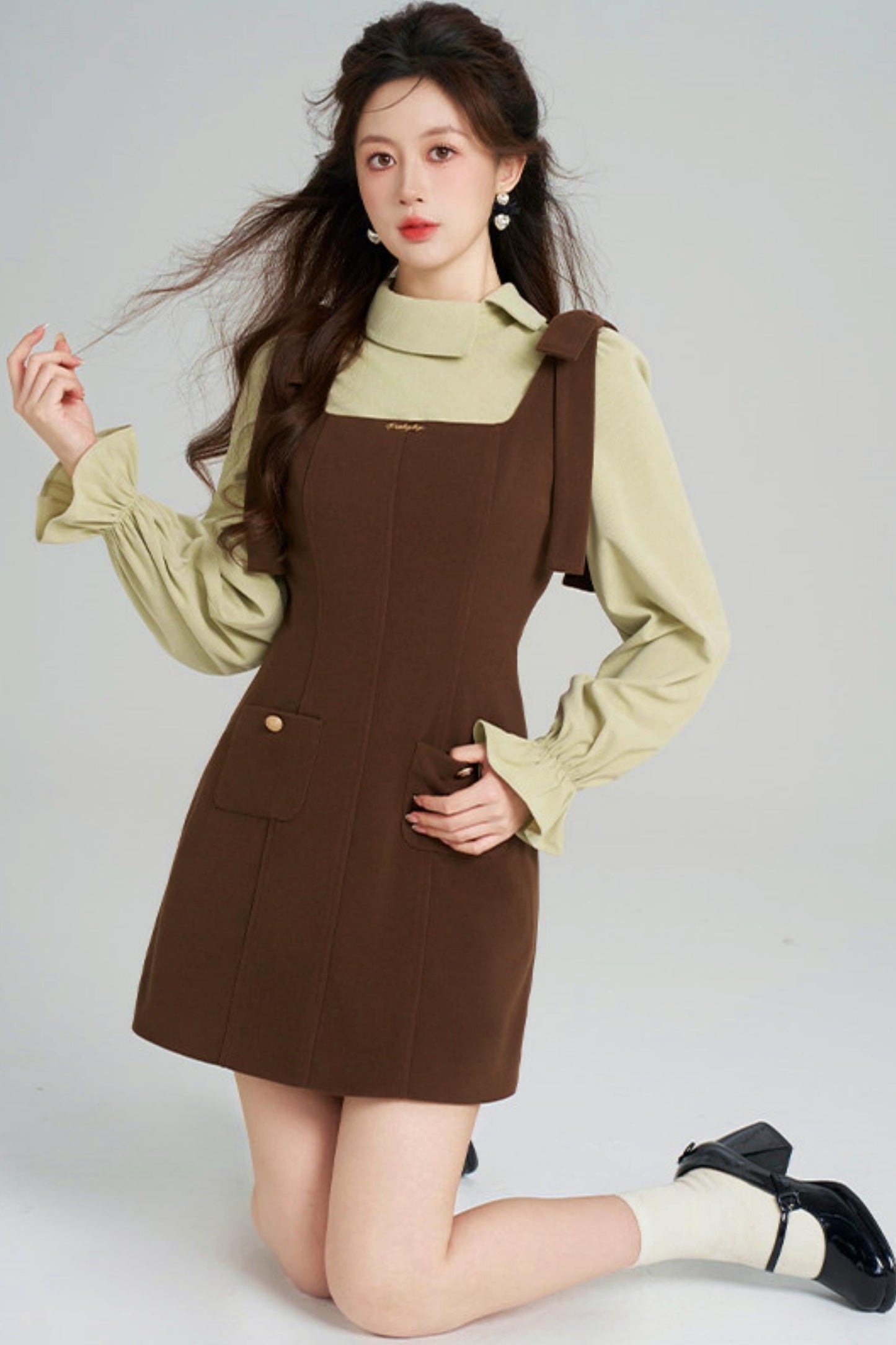 Waist-cinching Suit Dress