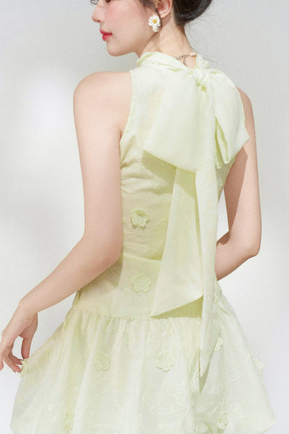Jacquard Halter Dress