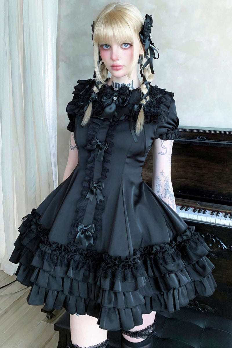 Satin Gothic Witch Dress