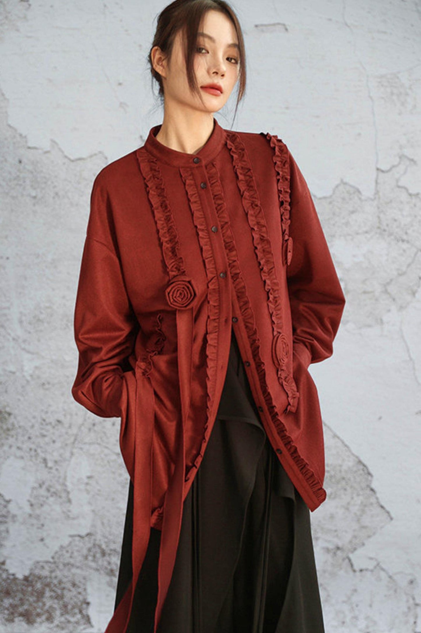 Burgundy Rose Blouse