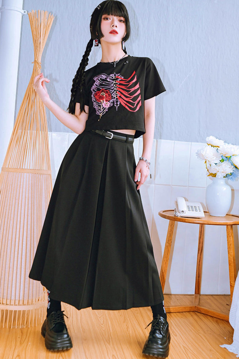 Dark Printed Top