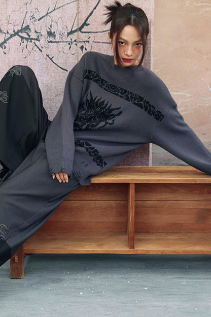 Dragon Shadow Knitted Sweater