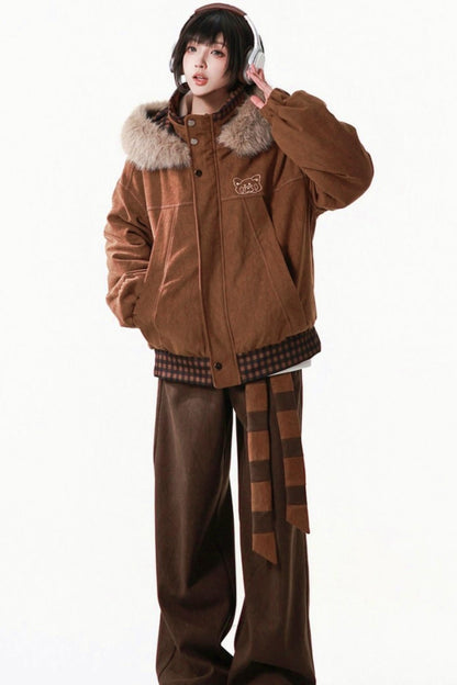 Brown Bear Fur Jacket + Pants