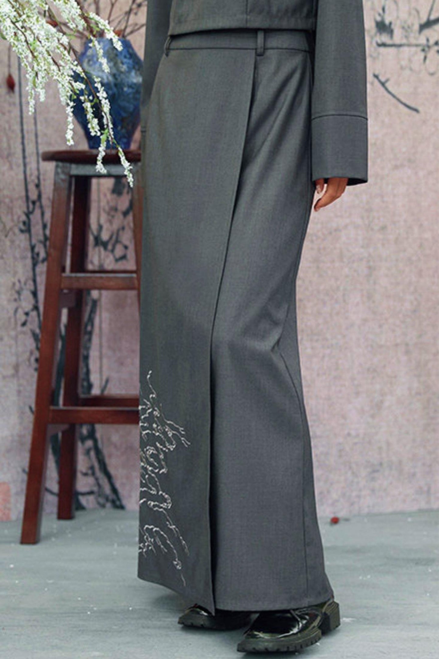 Dragon Embroidery Blazer Top