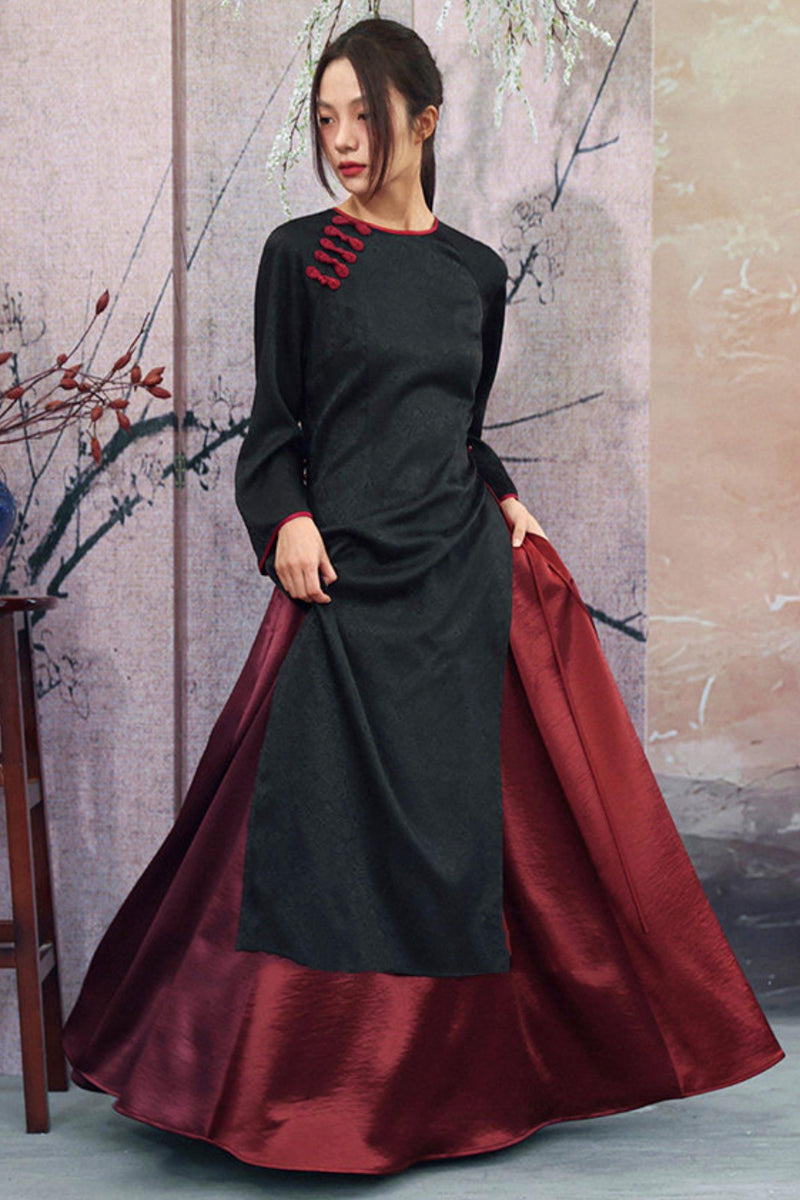 Jacquard Chinese-style Long Shirt