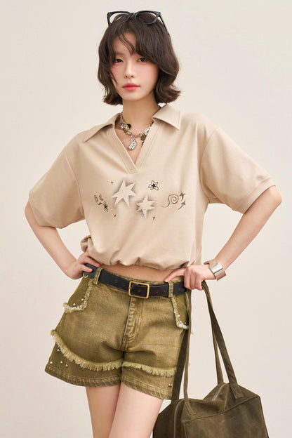 Bubble Star Polo Top