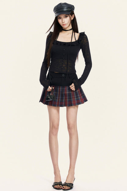 Heartbeat Ruffle Square Neck Top