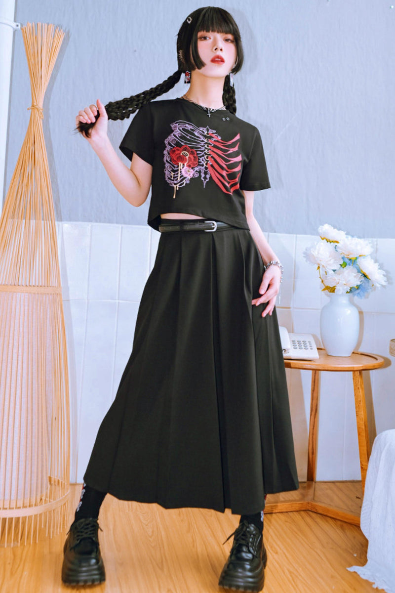 Dark Printed Top