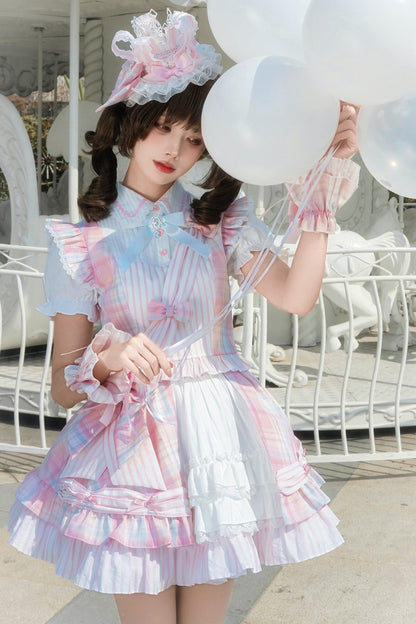 Sweet Idol Lolita Skirt + Top + Belt + Leg Covers