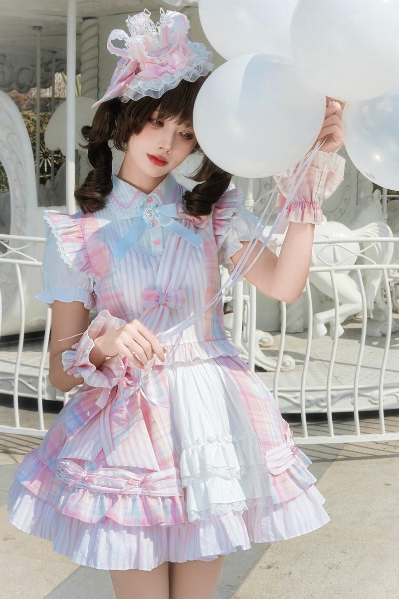 Sweet Idol Lolita Skirt + Top + Belt + Leg Covers