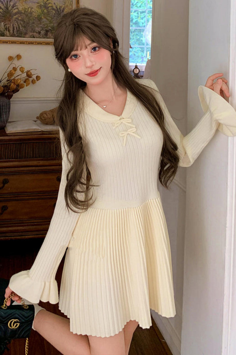 Pleated Sweet Knit Dress