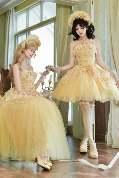 Flower Sweet Mesh Corset Lolita Set