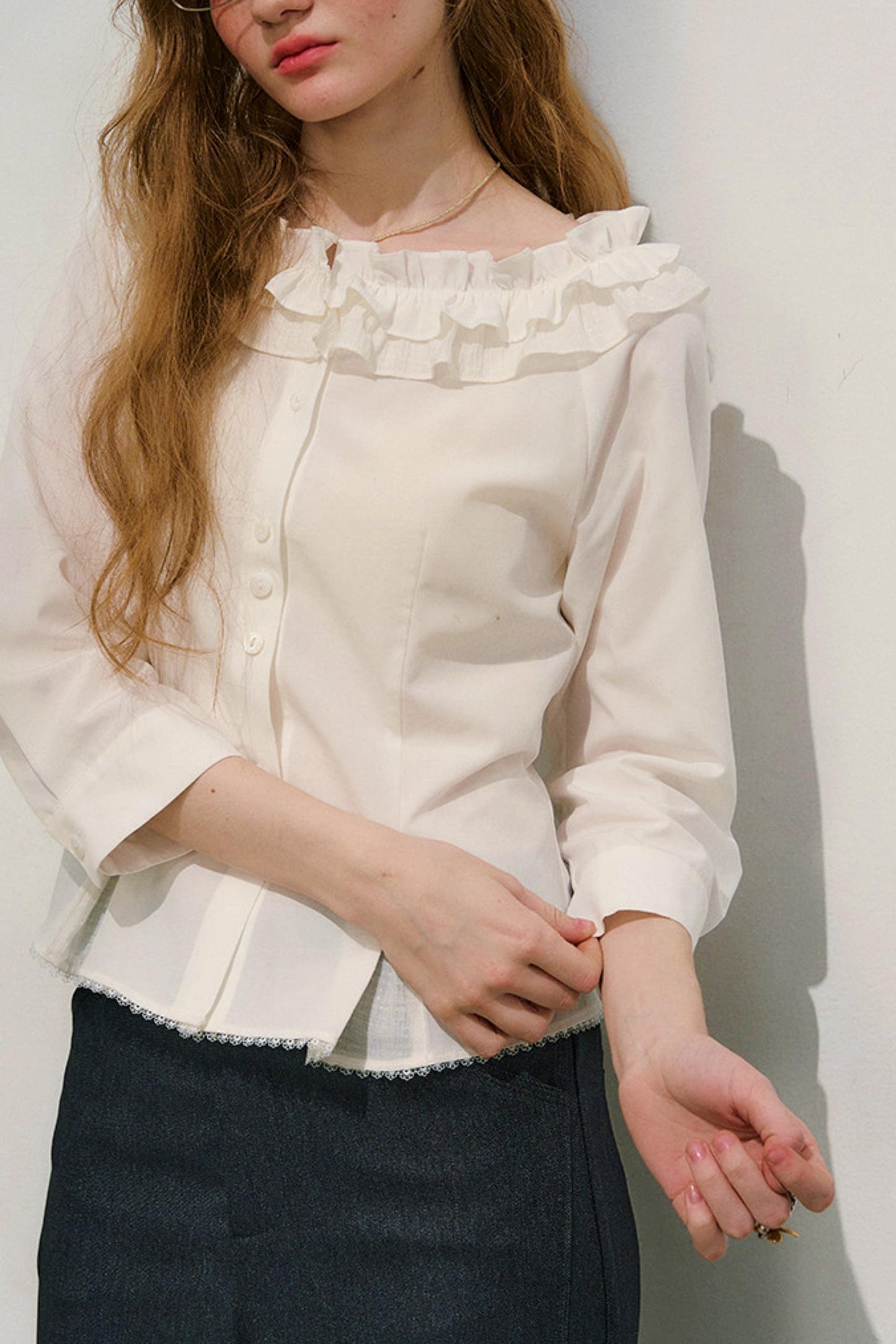 Love Ruffled Lace Blouse