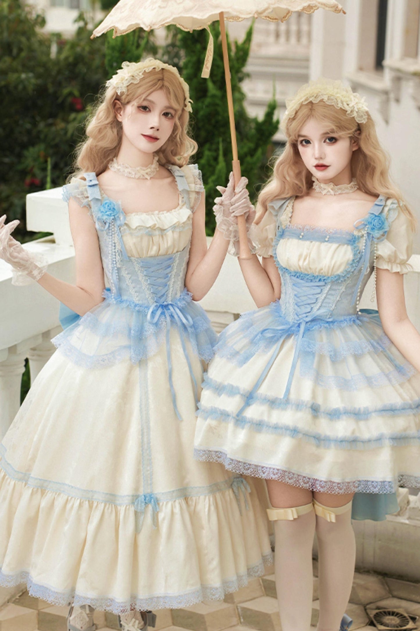 Square Neck Sea Salt Jumper Lolita Set