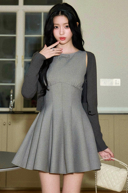Sleeveless Dress + Cardigan