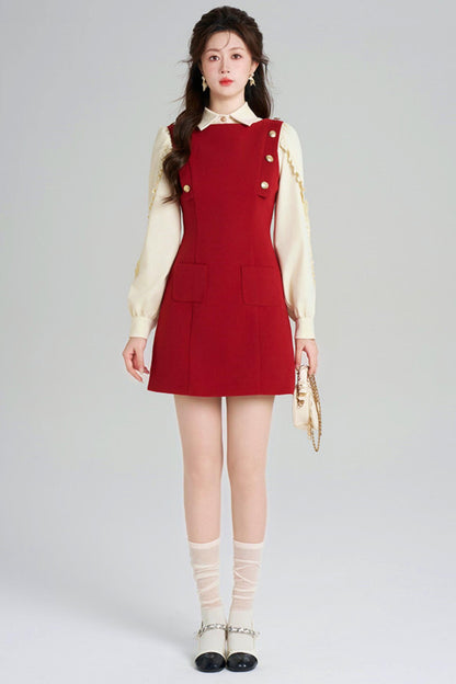 French Retro A-line Dress + Top