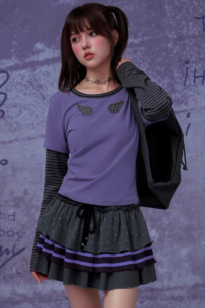 Sweet Black and Purple Tops
