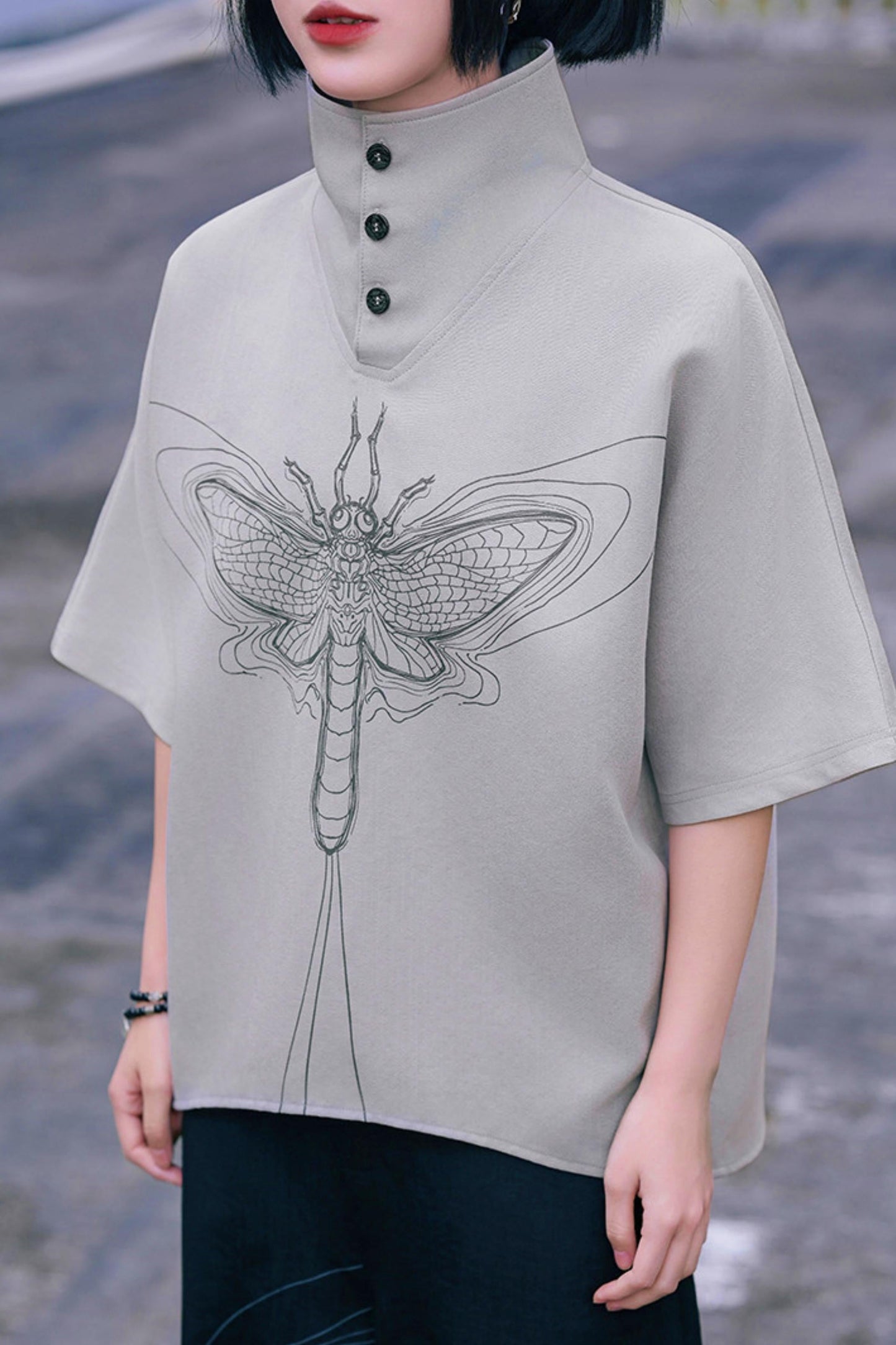 Eternity Printed Mid-sleeve Top