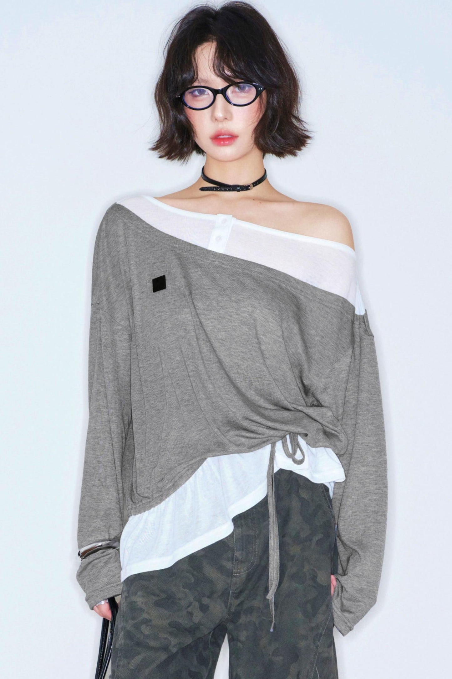 Asymmetrical Off Shoulder Top