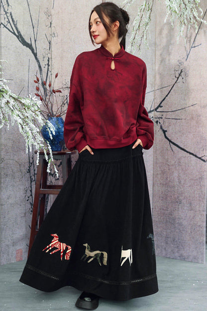 Gradient Stand Collar Shirt