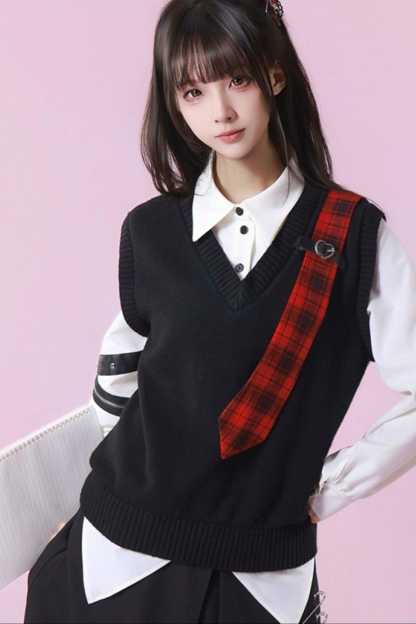 Patchwork Two Piece Tie Design Top
