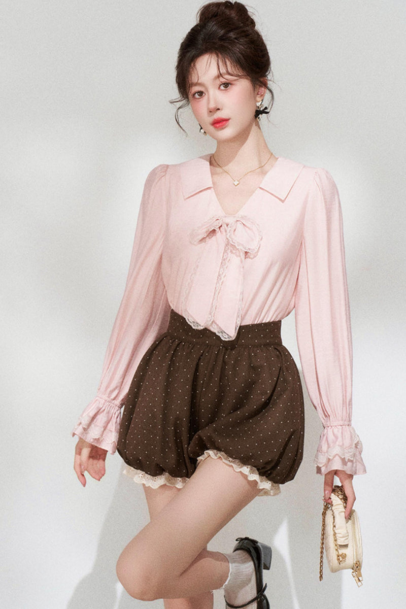 Pink Sweet Blouse + Shorts