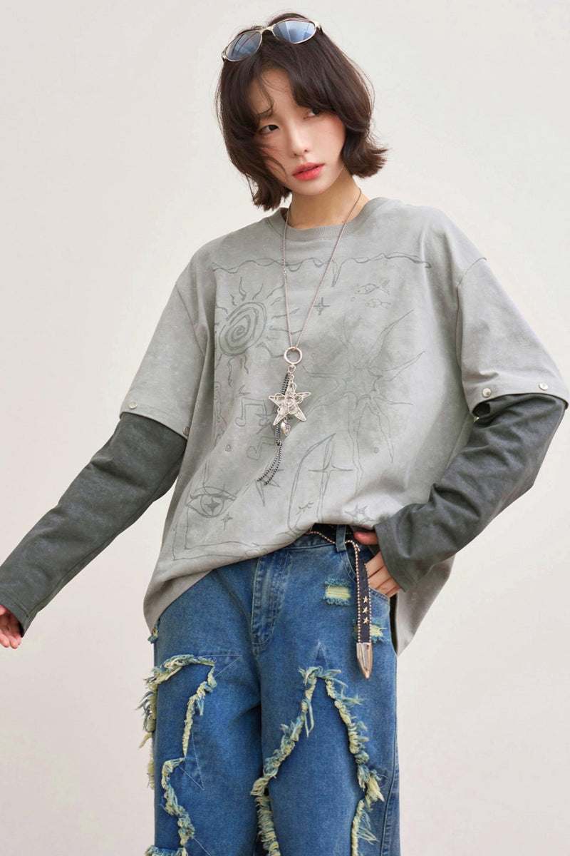 Mode Hand Painted Top