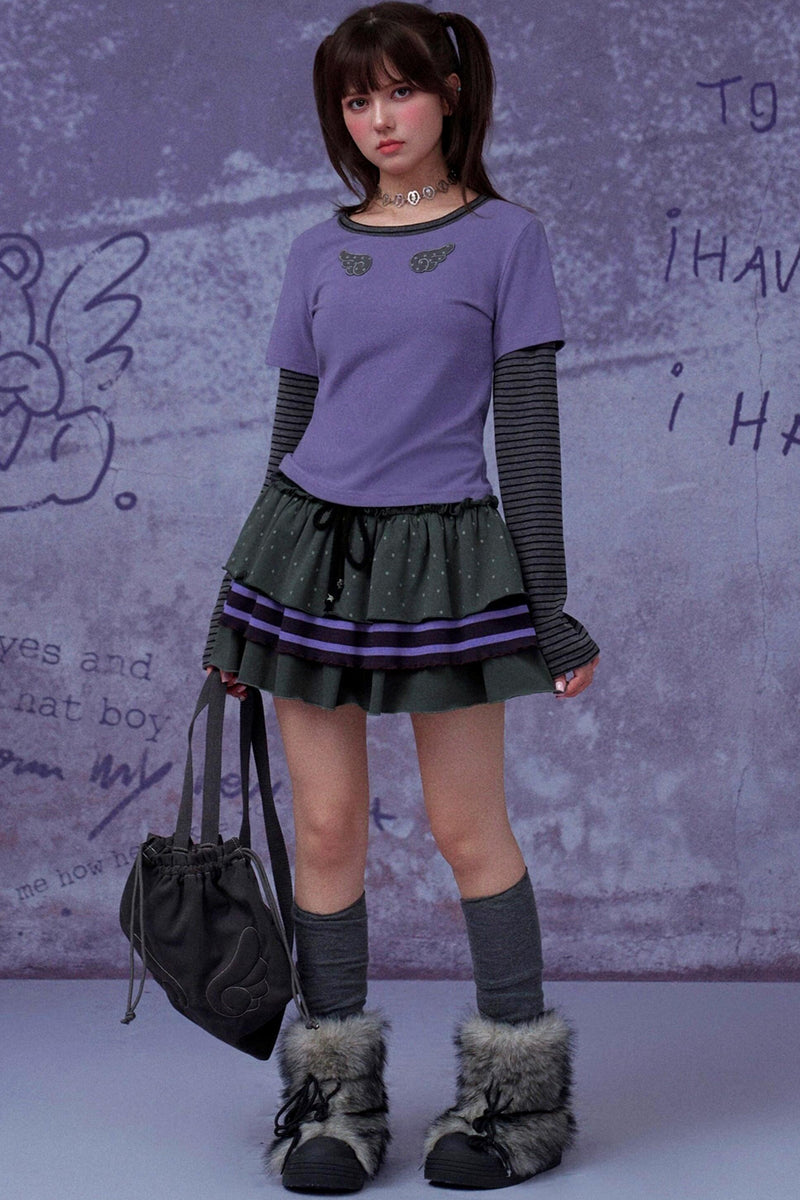 Sweet Black and Purple Tops