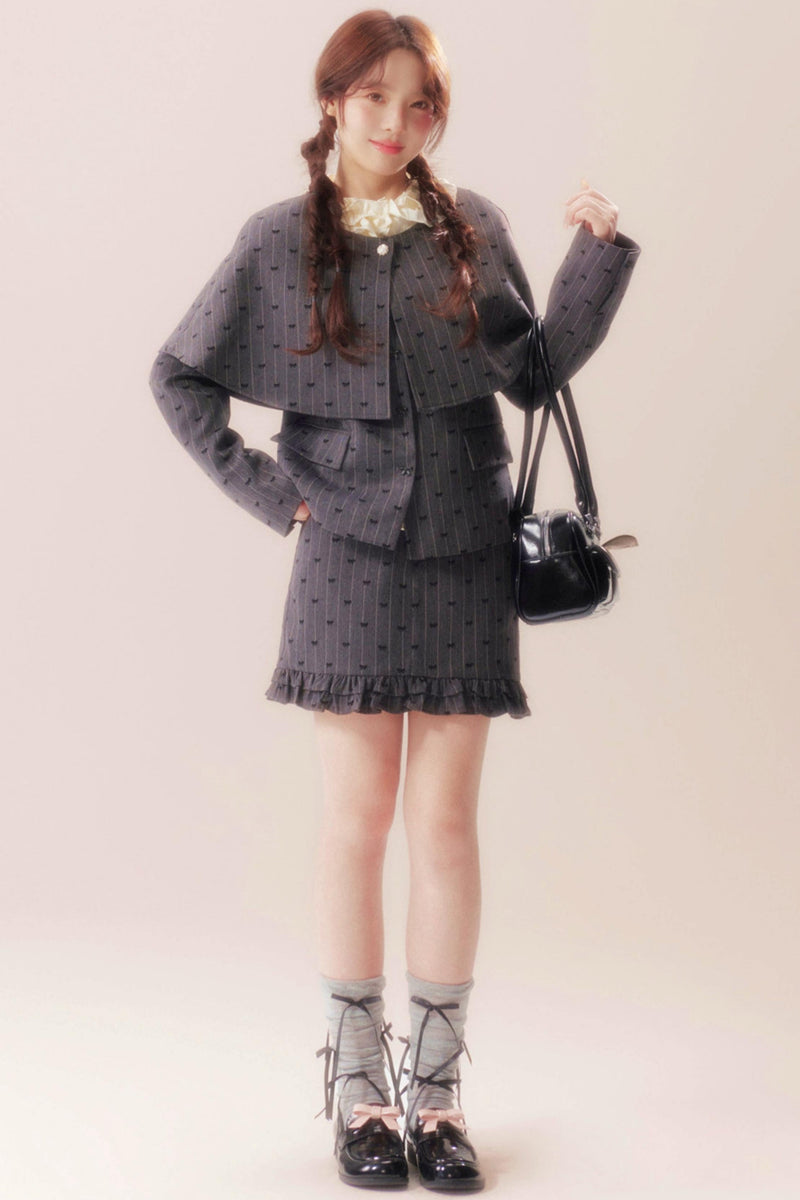 Sweet Retro Jacket + Shawl + Skirt + Knit Tops