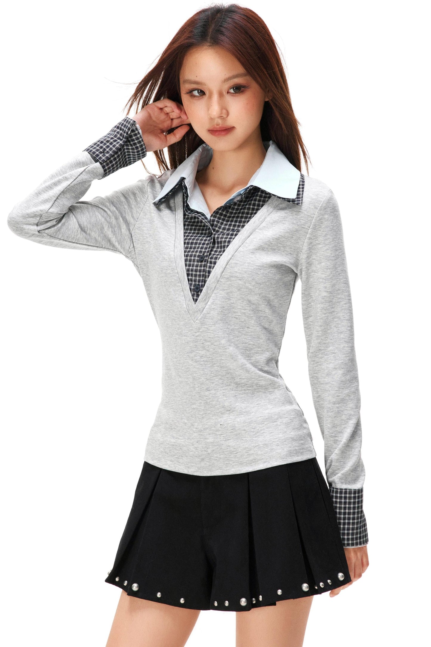 Retro Knit Patchwork Top