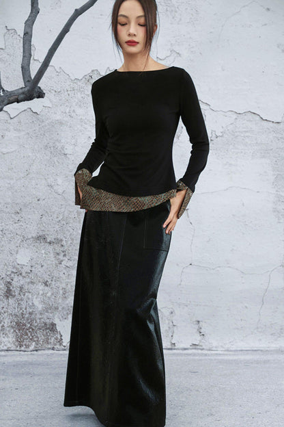 Fish Scale Jacquard Knitted Top