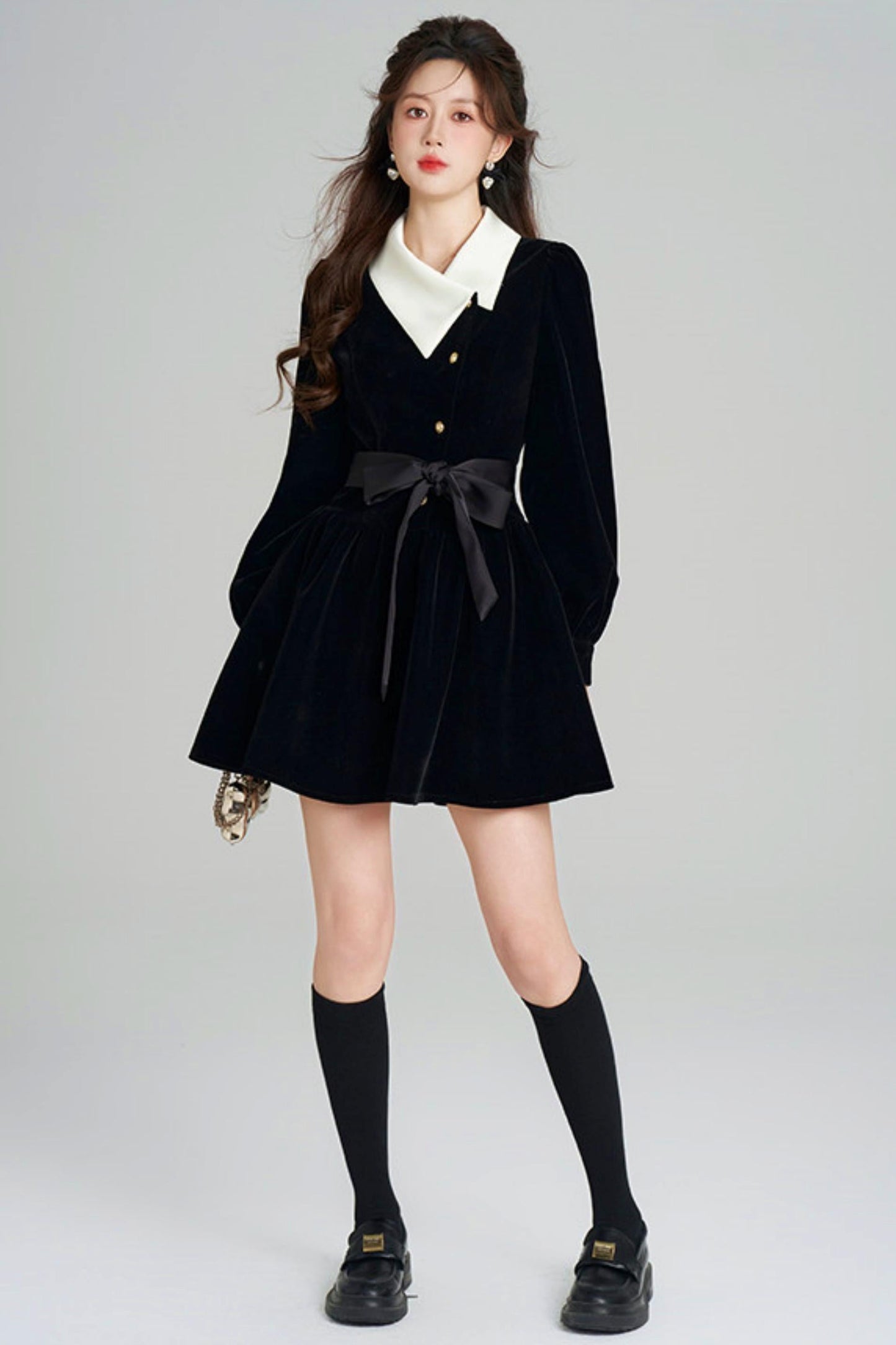 Black Velvet Hepburn Dress