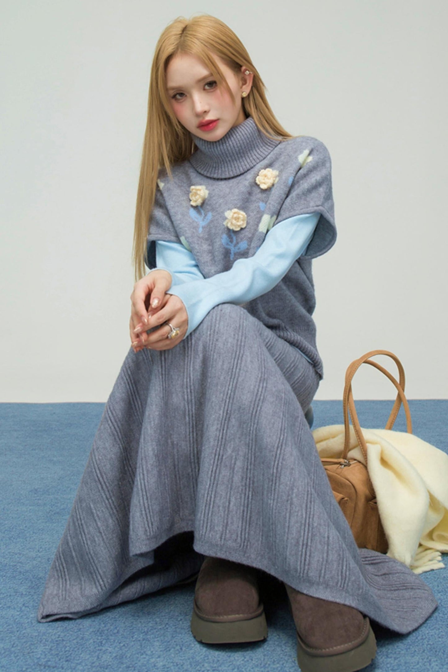 Knit Top + Inner Top + Skirt