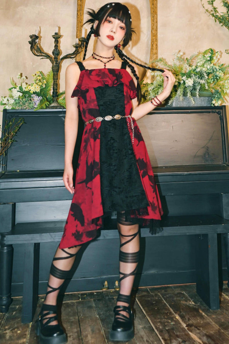 Dark Crow Chiffon Dress