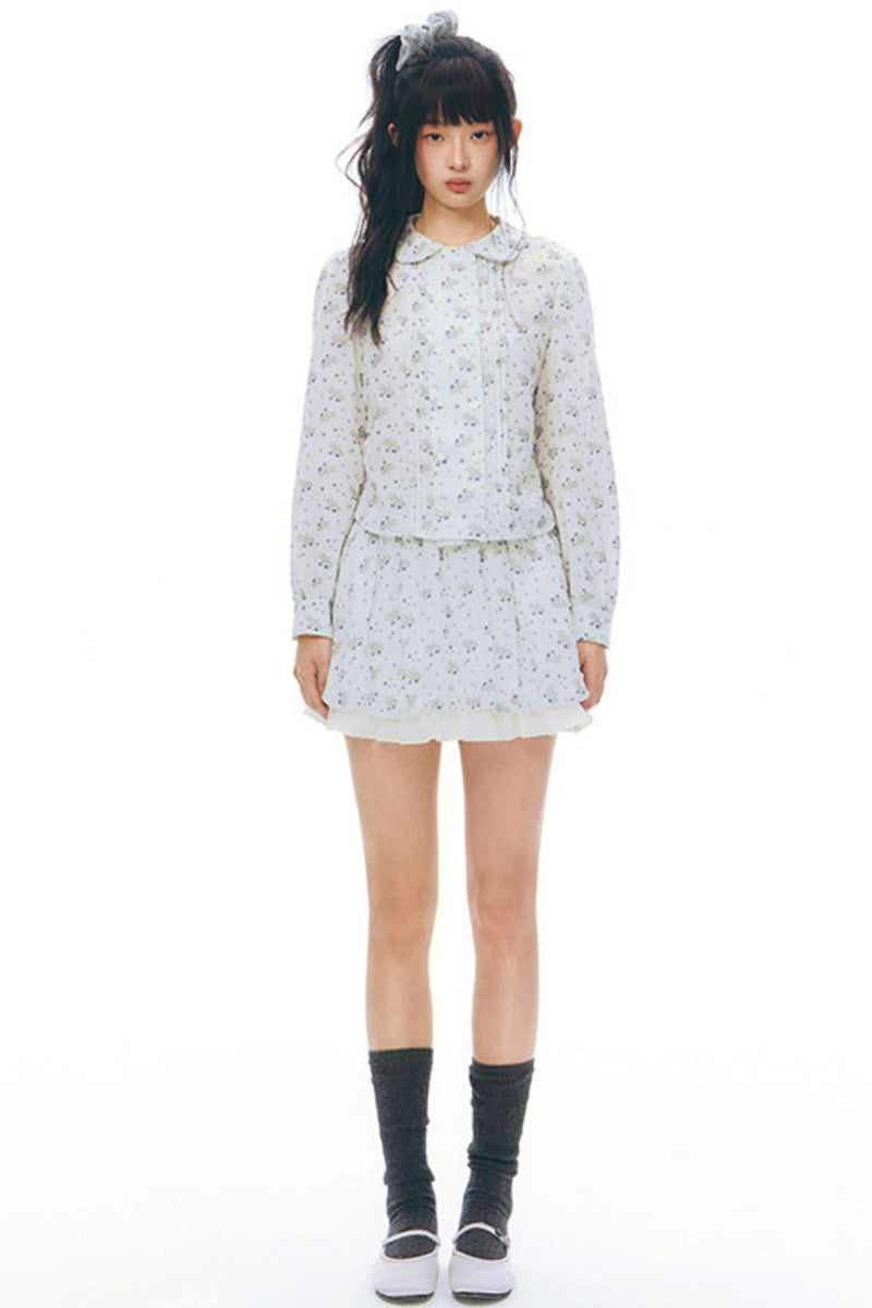 Pony Print Top + Skirt