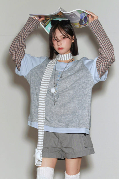 Gravity Patchwork Color Block Top