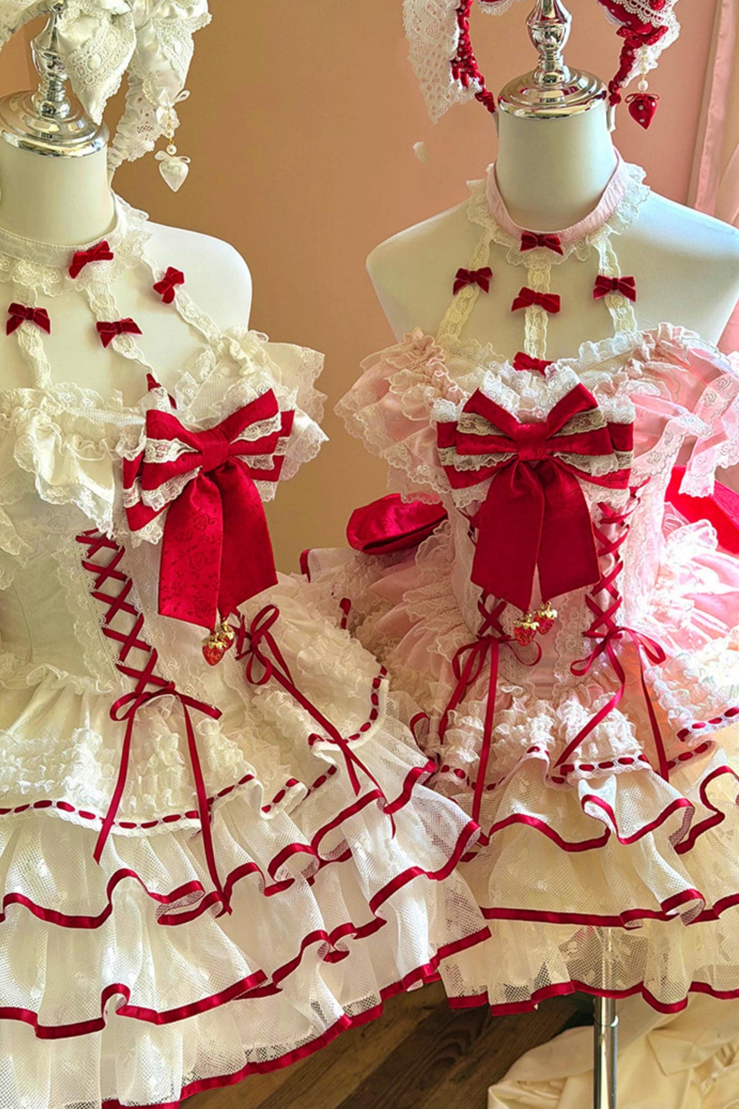 Cupid Strawberry Fairy Dress + Train Ribbon