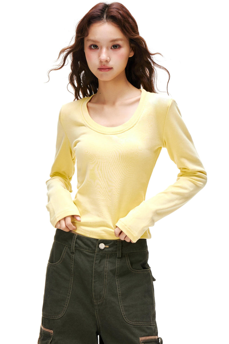 Open-neck Slim Top
