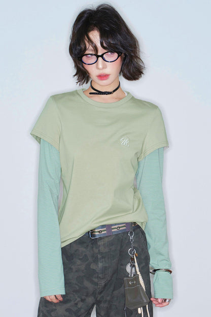 Color Blocked Long Sleeve Top
